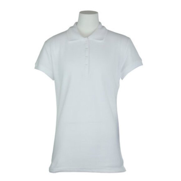 A+ White Short Sleeve Pique Polo - 9715 - Picture 1 of 1